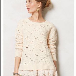 💥EUC💥 Anthropologie Diamond Stitch Pullover